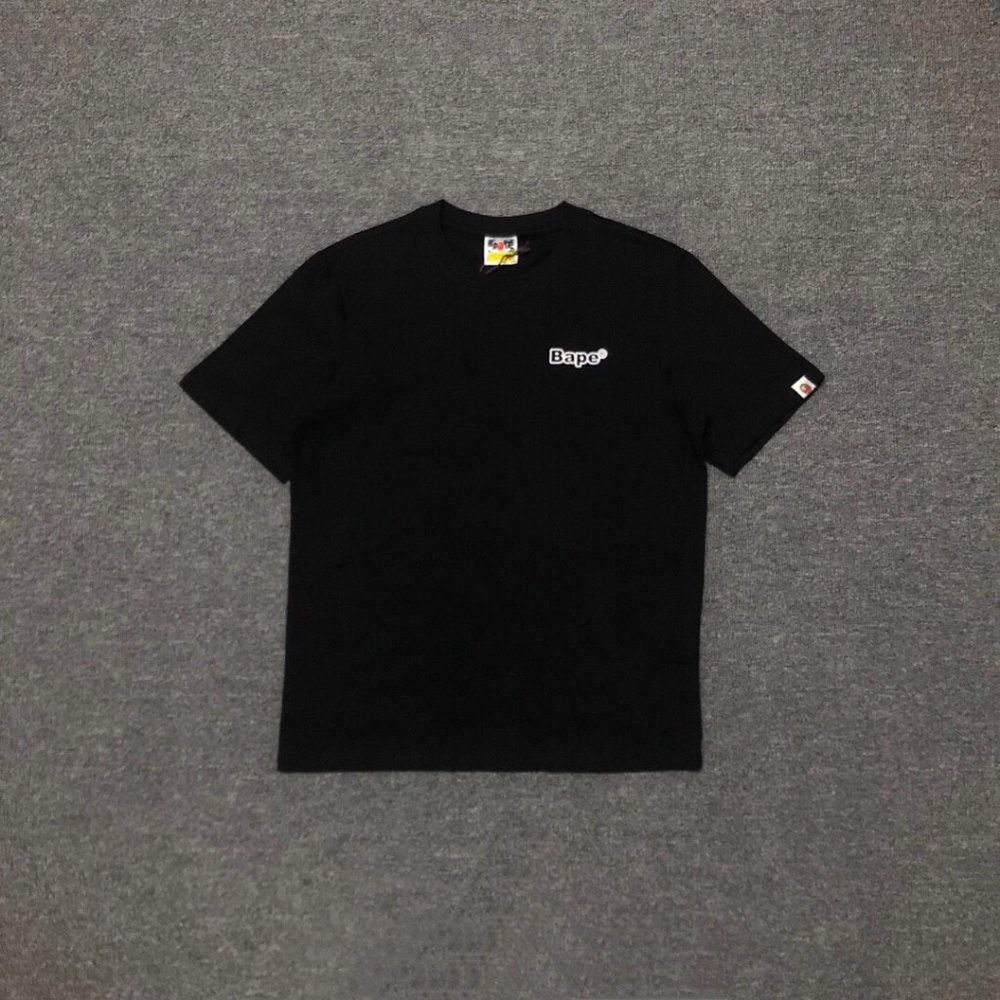 BAPE Ape Man Letter Printed Short Sleeve T-shirt   XS.S.L.XL